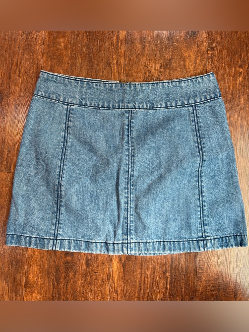Free People Light Blue Denim Mini Skirt